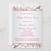 Cherry Blossom 50e anniversaire de fête Invitation (Dos)