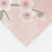 Cherry Blossom Abriot Floral Fleece Deken (Hoek)