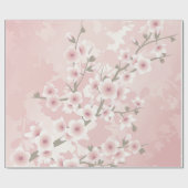 Cherry Blossom Abriot  Floral Pastel Cadeaupapier (Vlak)