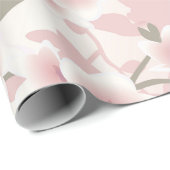 Cherry Blossom Abriot  Floral Pastel Cadeaupapier (Rol Hoek)
