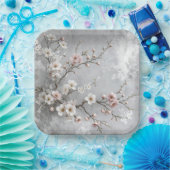 Cherry Blossom Abstract Papieren Bordje (Feest)