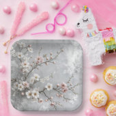 Cherry Blossom Abstract Papieren Bordje (Feest)