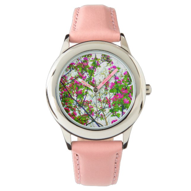Cherry Blossom Abstract Watch Horloge (Voorkant)