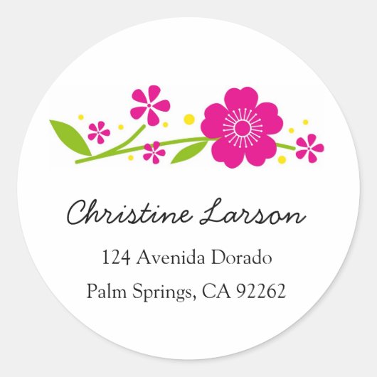 Cherry Blossom Address Label (Voorkant)