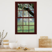 Cherry Blossom Afbeelding Window Illusion #2 van 3 Poster (Keuken)