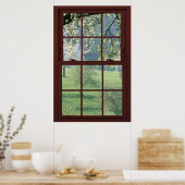 Cherry Blossom Afbeelding Window Illusion #3 van 3 Poster (Keuken)