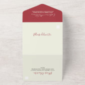 Cherry Blossom All-in-One Red Event Invitation All In One Uitnodiging (Buitenkant)