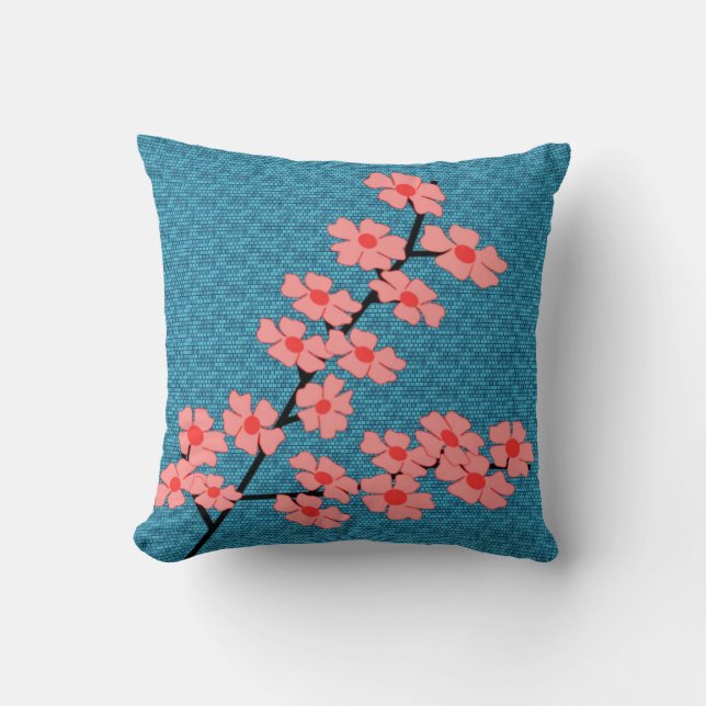 Cherry Blossom American Mojo Coussin (Recto)