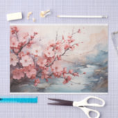 Cherry Blossom Aquarel Tissue Paper Tissuepapier (Craft)