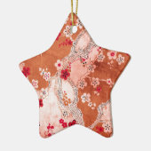 Cherry Blossom Asian Keramisch Ornament (Links)