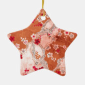 Cherry Blossom Asian Keramisch Ornament (Achterkant)