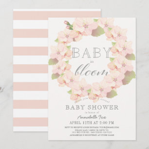Cherry Blossom Baby in Bloom Virtual Baby shower Kaart
