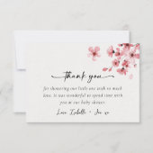 Cherry Blossom Baby shower Bedankkaart (Voorkant)