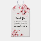 Cherry Blossom Baby shower Bedankt Cadeaulabel (Voorkant)