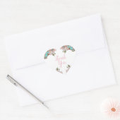 Cherry Blossom Baby shower Hart Sticker (Envelop)
