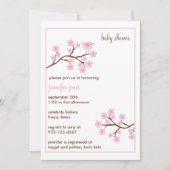 Cherry Blossom Baby Shower Invitations (Devant)