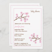 Cherry Blossom Baby Shower Invitations (Devant / Derrière)
