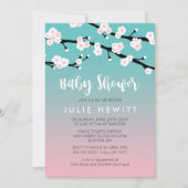 Cherry Blossom Baby shower Kaart (Voorkant)