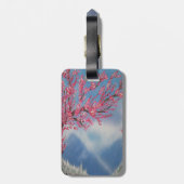 Cherry Blossom Bagagelabel (Achterkant verticaal)