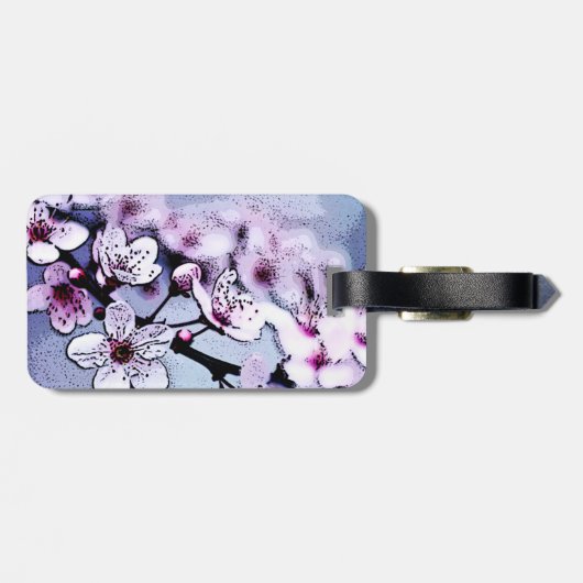 Cherry blossom bagagelabel (Achterkant horizontaal)