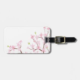 Cherry Blossom Bagagelabel met lederriem