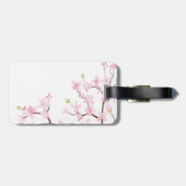 Cherry Blossom Bagagelabel met lederriem (Achterkant horizontaal)