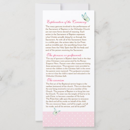 Cherry Blossom Baptism Programme 2/5 (Voorkant)