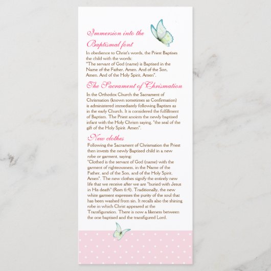 Cherry Blossom Baptism Programme 4/5 Programma (Voorkant)