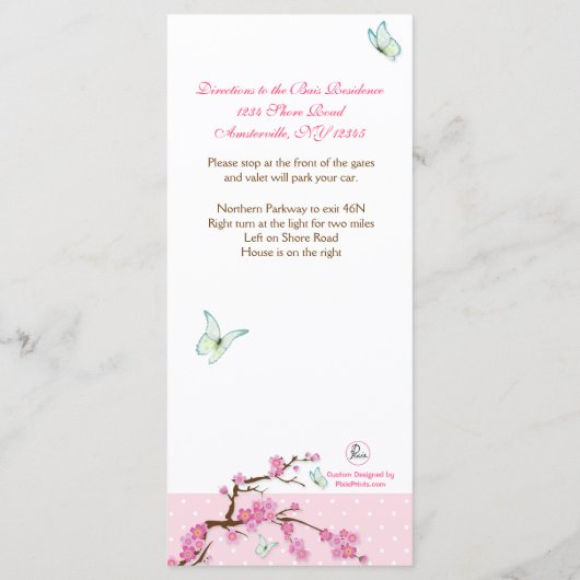 Cherry Blossom Baptism Programme 5/5 Programma (Achterkant)