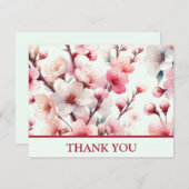 Cherry Blossom Bedankkaart (Voorkant / Achterkant)