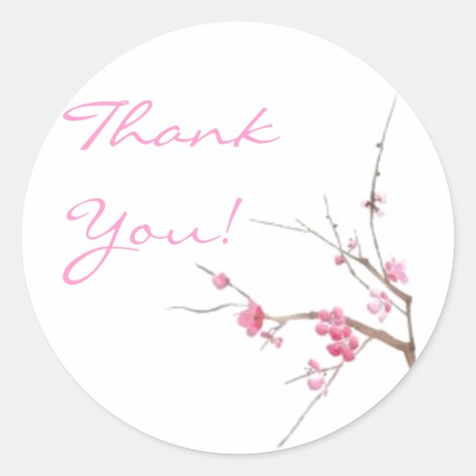 Cherry Blossom Bedankt Sticker (Voorkant)
