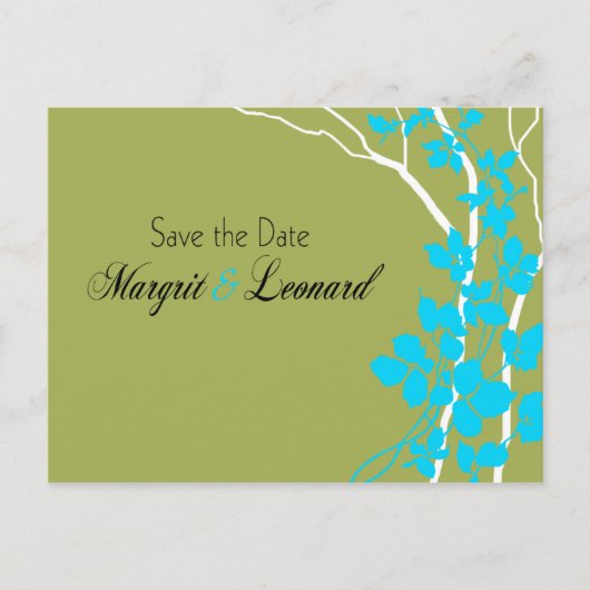 Cherry Blossom Bella Bewaar de datum Aankondigingskaart (Voorkant)