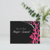 Cherry Blossom Bella Bewaar de datum Aankondigingskaart (Staand voorkant)