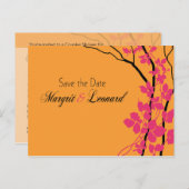 Cherry Blossom Bella Bewaar de datum Aankondigingskaart (Voorkant / Achterkant)