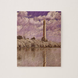 Cherry Blossom bij het Washington Monument Legpuzzel