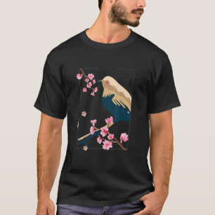 Cherry Blossom Bird  Japanse Block Streetw T-shirt