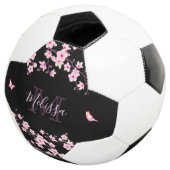 Cherry Blossom Black Rose Votre nom Monogramme (3/4)