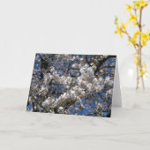 Cherry Blossom Blank carte pour notes (Fleur jaune)
