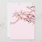 Cherry Blossom Bleek Roze Weddenschap Save The Date (Achterkant)