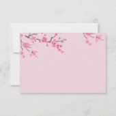 Cherry Blossom Bloom | Roze weddenschap RSVP (Achterkant)