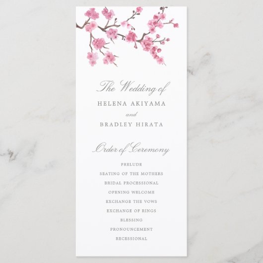 Cherry Blossom Bloom | Weddenschap-programma Programma (Voorkant)