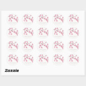 Cherry Blossom Bloom Wedding Ronde Sticker (Vel)