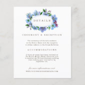 Cherry Blossom Blue Elegant budget Weddenschappen  (Voorkant)