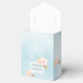 Cherry Blossom Blue Waterverf Wedding Favor Box Bedankdoosjes (Geopend)