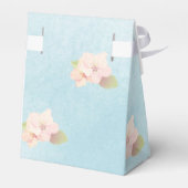 Cherry Blossom Blue Waterverf Wedding Favor Box Bedankdoosjes (Achterkant)