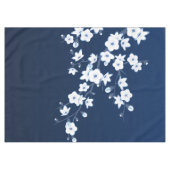 Cherry Blossom Blue White Tafelkleed (Voorkant (Horizontaal))