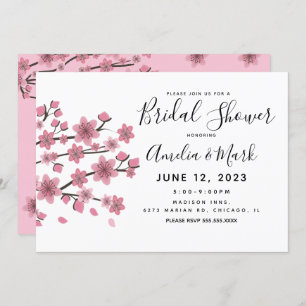 Cherry Blossom Blush Botanical Vrijgezellenfeest Kaart