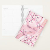 Cherry Blossom Blush Ink Marble Ajouter Nom Et Ann (Devant avec enveloppe)