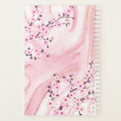 Cherry Blossom Blush Ink Marble Ajouter Nom Et Ann (Dos)