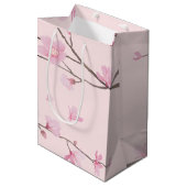 Cherry Blossom - Blush Pink Medium Gift Bag Medium Cadeauzakje (Voorkant Gekanteld)